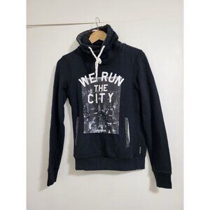 Emporio Armani EA7 Graphic Series Hoodie Men’s XS Cotton With Shiny Accents